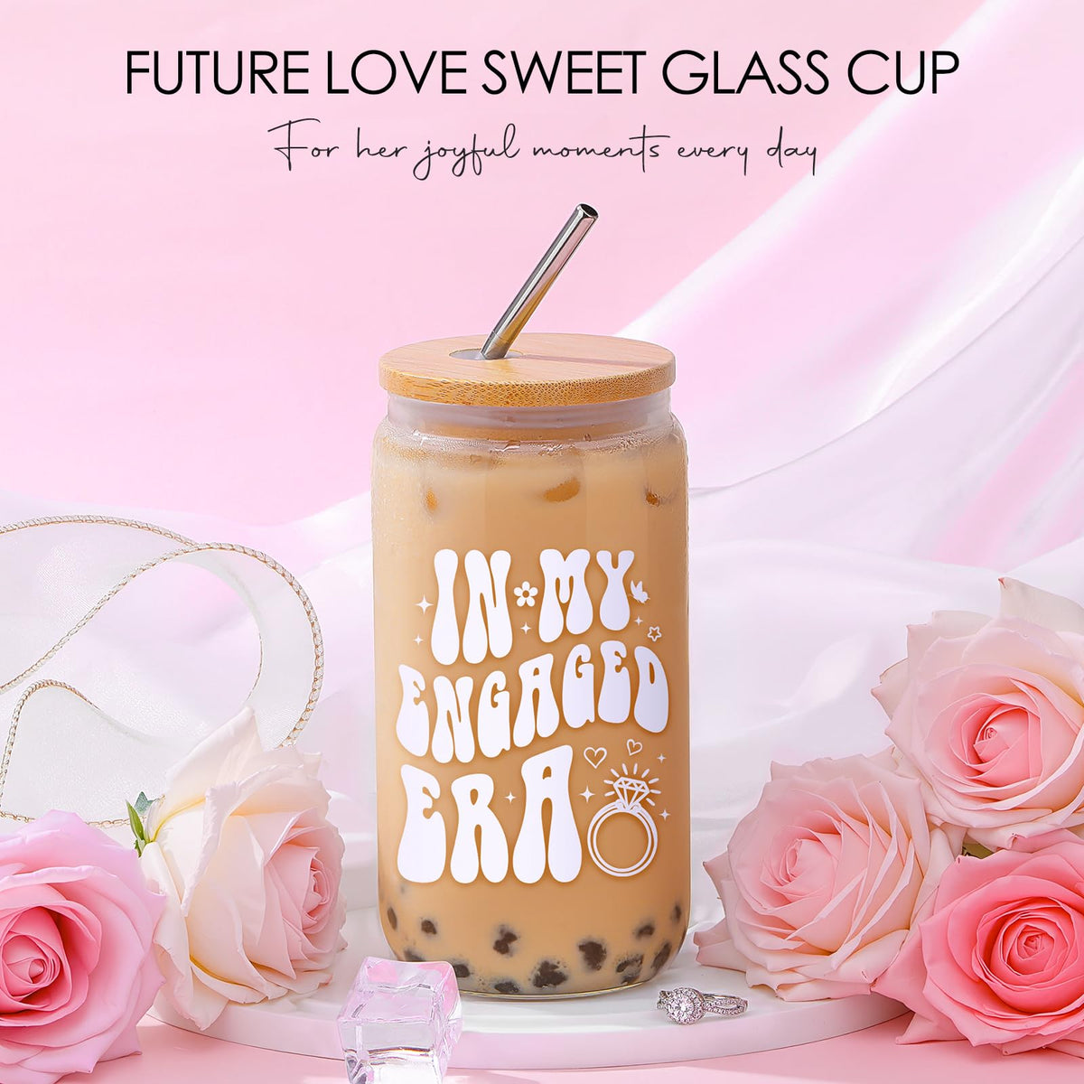 Adwaita 16oz glass cup ideal for toasts and daily beverages.
