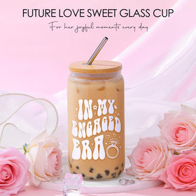 Adwaita 16oz glass cup ideal for toasts and daily beverages.