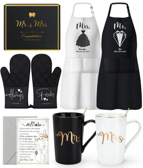Adwaita wedding gift set in elegant black and gold box, ideal for bridal showers