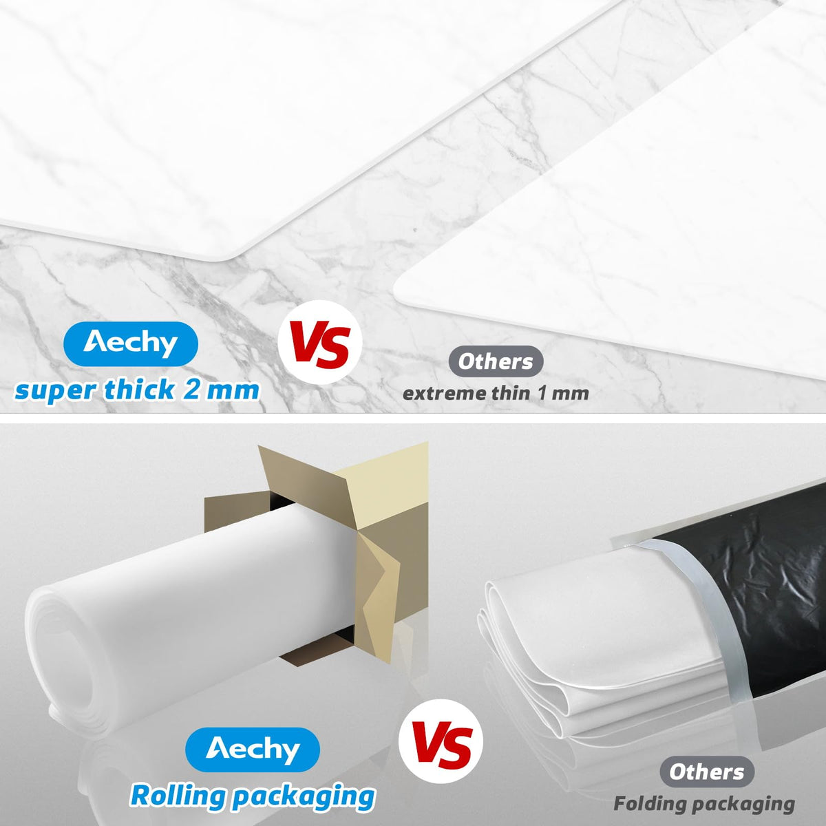 AECHY multifunction silicone mat serves as pastry, craft, or table mat
