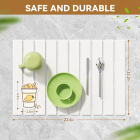 AEFLM eco-friendly diatomaceous earth mat suited for dishes and bottles.