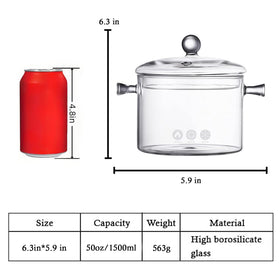 AEFPOYMXU borosilicate glass cookware showcases ingredients clearly for precise cooking