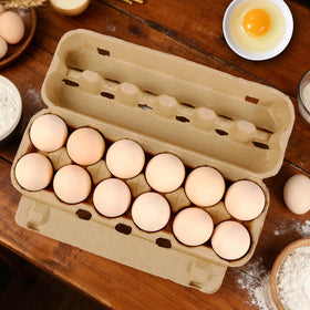 AEIMIJPQ stackable egg carton design saves space and keeps eggs secure