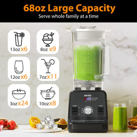 AEITTO blender with 8-point blades for smoother textures.