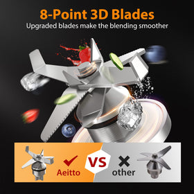 Aeitto blender 8-point blades for efficient blending of fruits