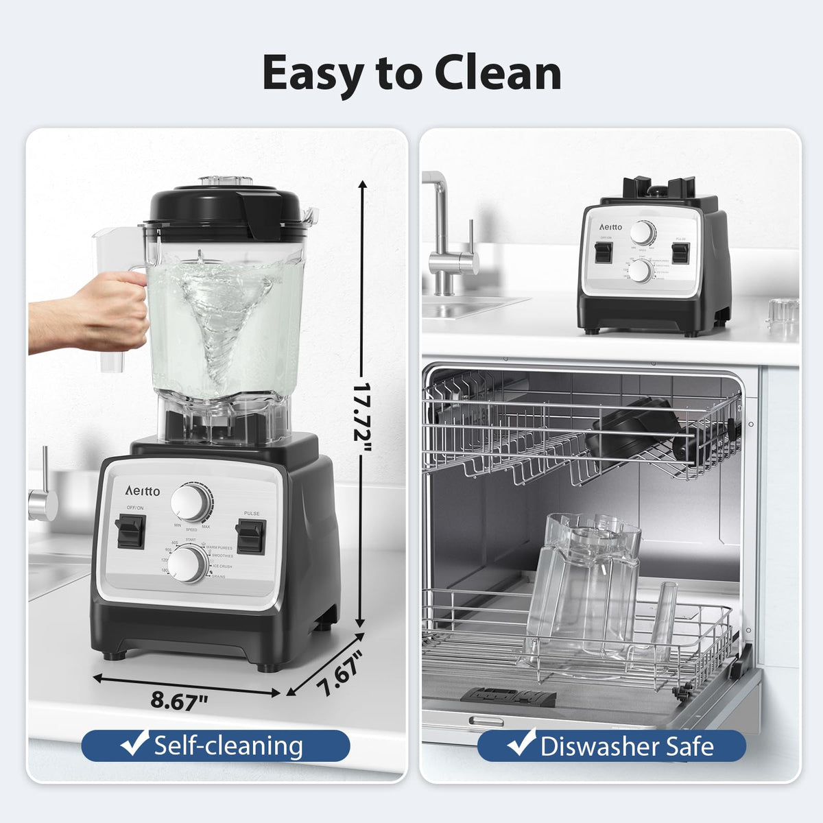 Aeitto user-friendly control panel for quick, easy operation
