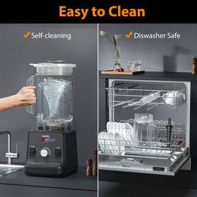 AEITTO blender easy-clean jar is dishwasher-safe for quick cleanup.