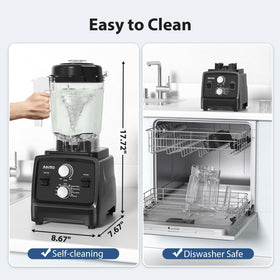 Aeitto BPA-free jar and grinding cup for safe, dishwasher-safe parts.