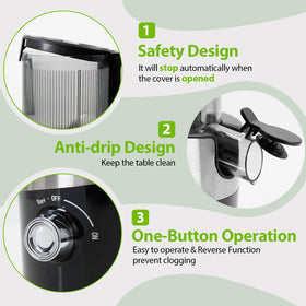 Aeitto cleaning brush included helps remove pulp efficiently