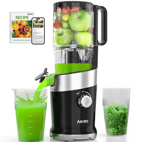 Aeitto cold press juicer with whole-feed chute for easy prep