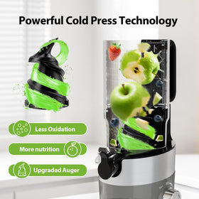 Aeitto juicer disassembles easily for quick cleaning and minimal mess.