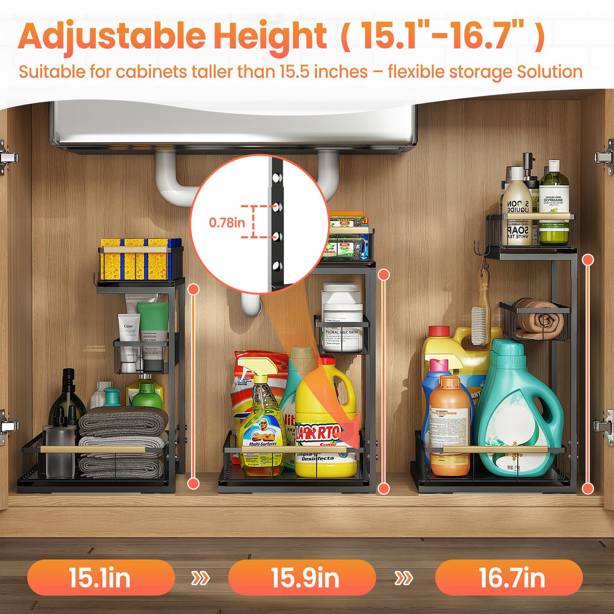 Aekenr anti-slip suction cups keep the rack stable when loaded