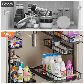 Aekenr carbon-steel undersink rack resists rust and moisture