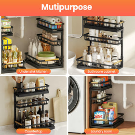 Aekenr multi-scenario storage for under-sink, cabinet corners, pantry and more