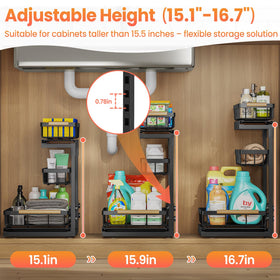 Aekenr tall-bottle and cleaning-supplies storage keeps essentials organized