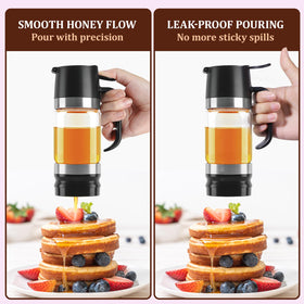 Aelga bottom-spout freshness seal keeps honey ready for drizzle
