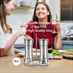 Aelga dedicated caddy keeps both shakers organized and easy to move.
