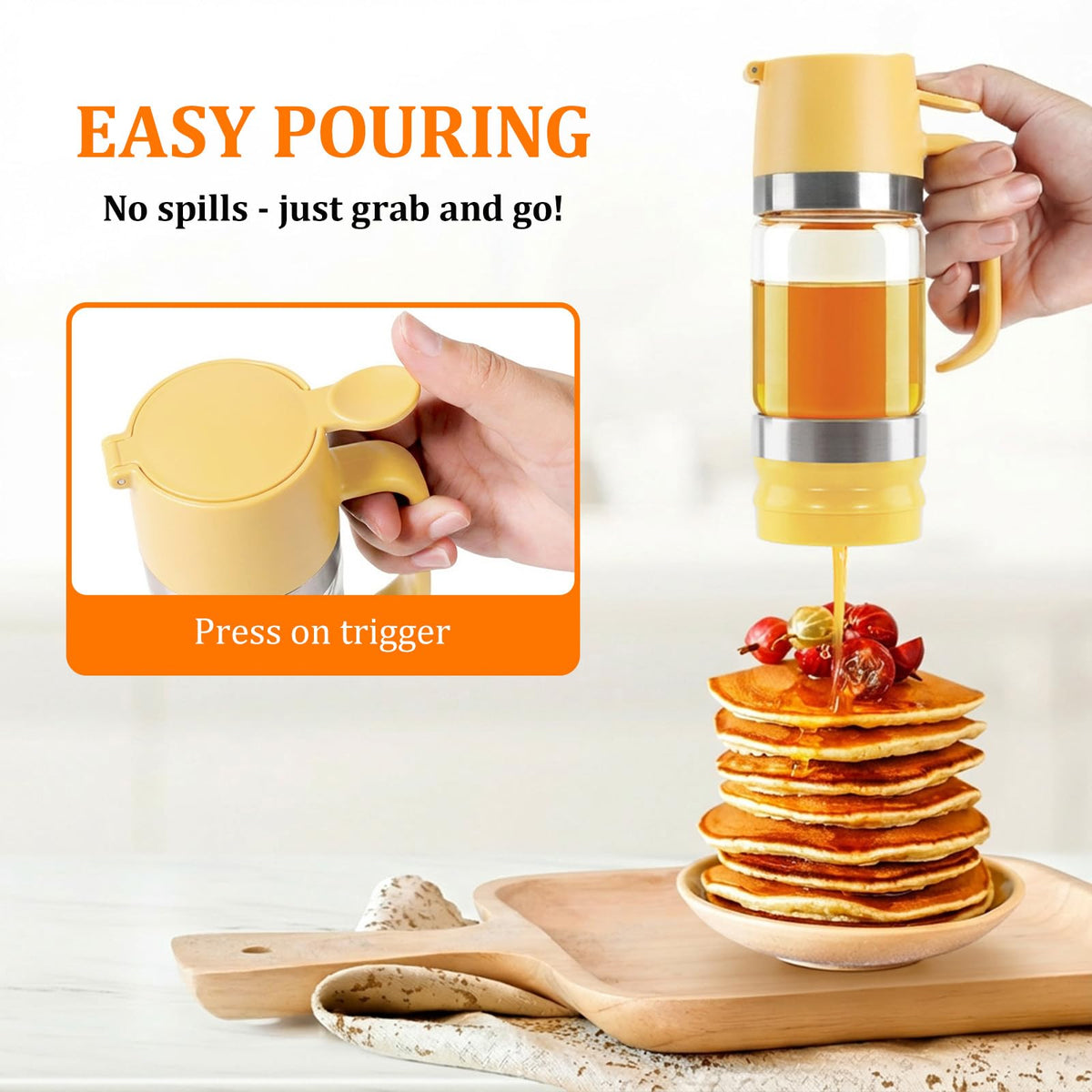 Aelga honey dispenser trigger pour for controlled flow
