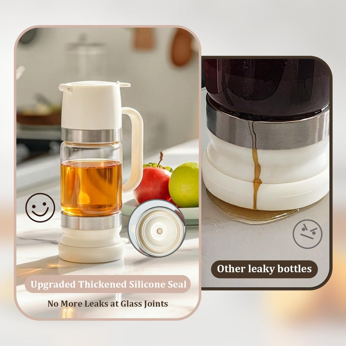 Bottom-spout seals to preserve freshness between uses