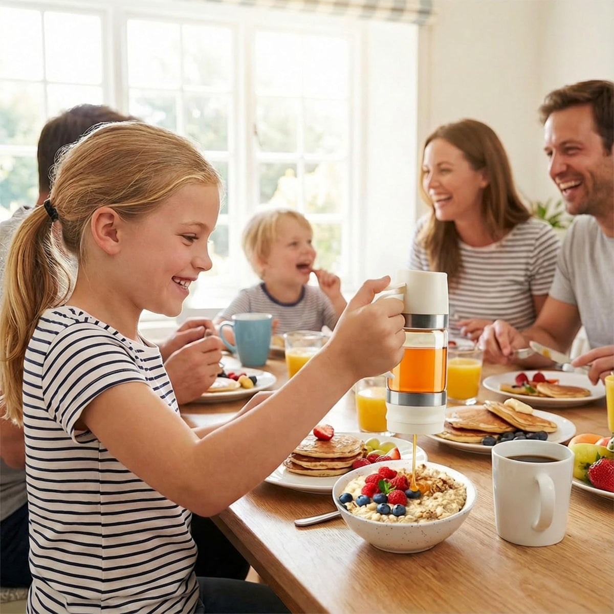 Gifting-ready honey dispenser adds charm to kitchens and breakfast moments