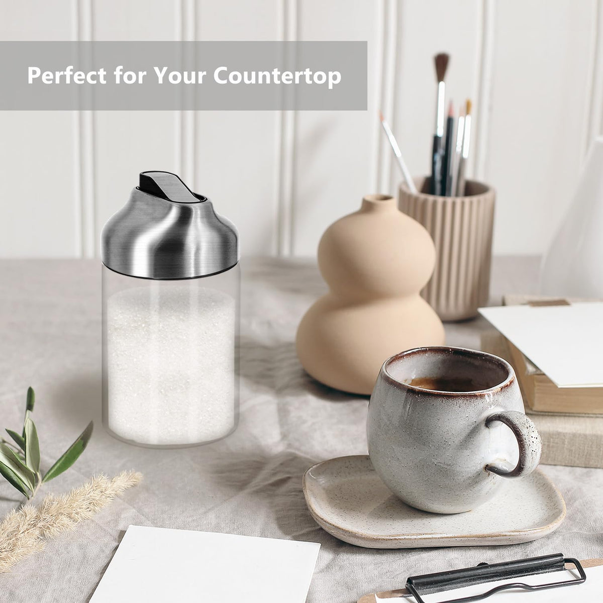 Aelga kitchen bar sugar dispenser minimalist style fits modern countertops.