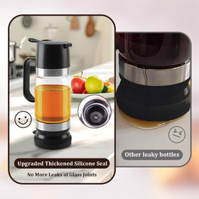 Aelga maple syrup dispenser glass with wide opening for easy filling