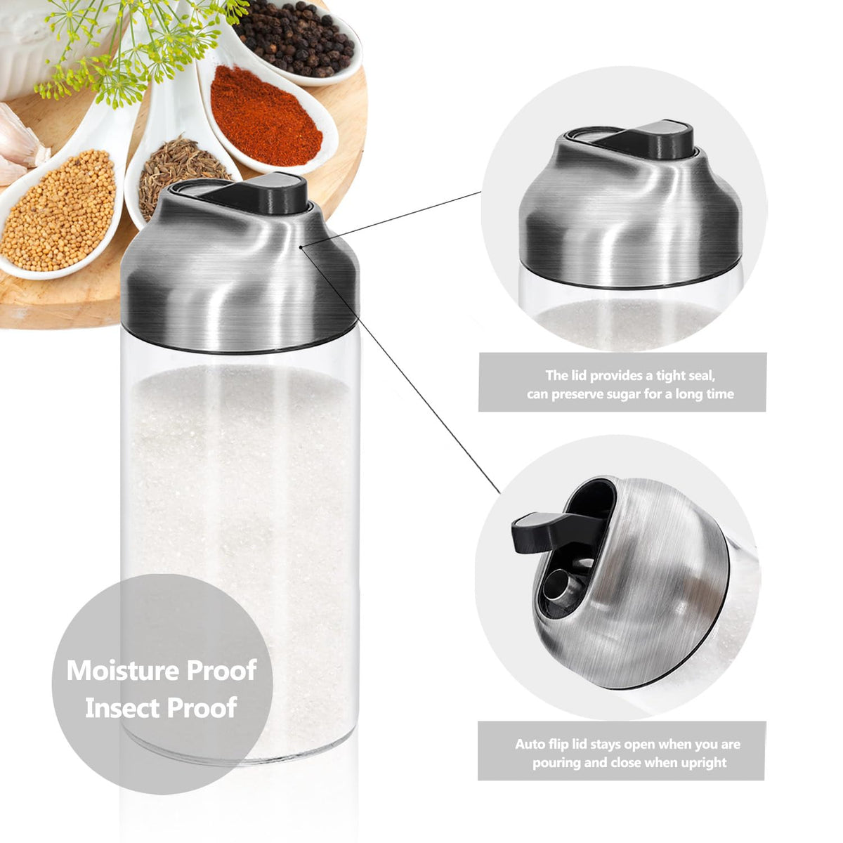 Aelga minimalist stainless top adds sleek table appeal.