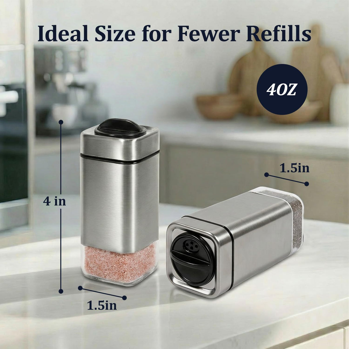 Aelga offers three-hole sizes for customizable seasoning.