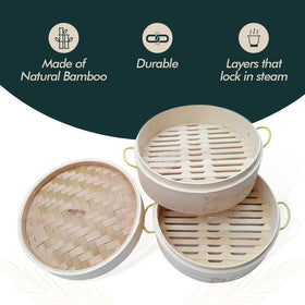 Aelnok bamboo steamer makes a thoughtful gift for home cooks and health enthusiasts.