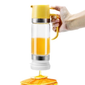 aeloer Glass Honey Dispenser No Drip with Stand for mess-free pouring