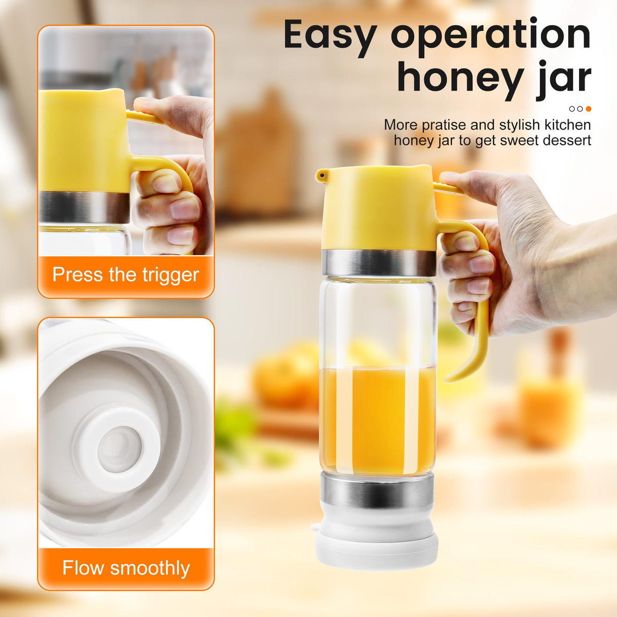 aeloer Yellow-pattern Dispenser adds bright style to your counter