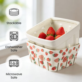 AELS berry basket arranged as a decorative fruit display for kitchen or table.