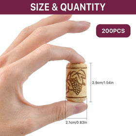 Aemygo natural wood wine cork stoppers with visible grain and durability