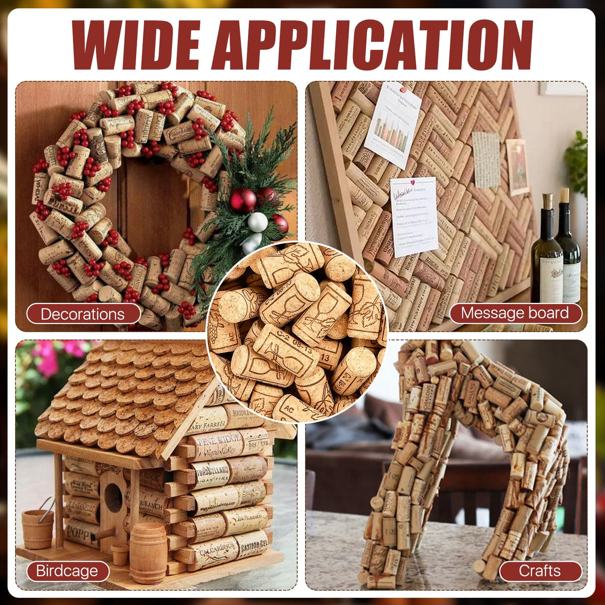 Aemygo wine cork garland material ready for festive decor