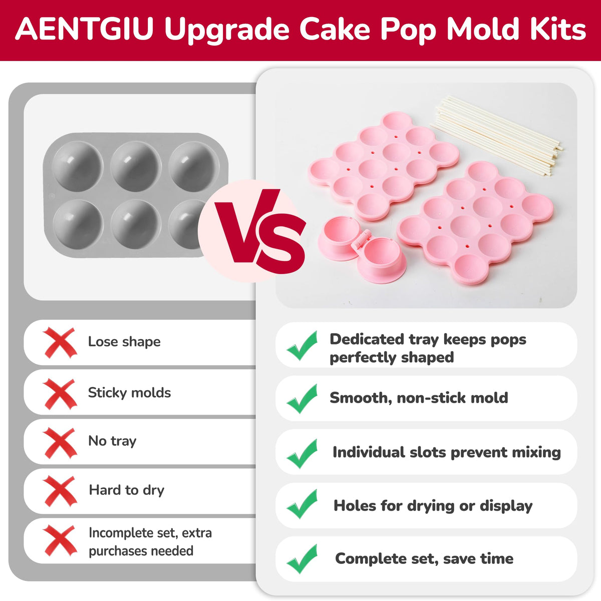 AENTGIU easy-clean design simplifies post-baking cleanup.
