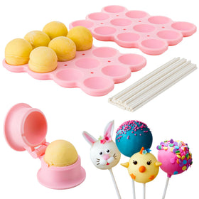 AENTGIU round sphere cake pop mold for evenly shaped pops.