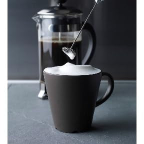 Aerolatte Frother showcasing an 18/8 stainless steel whisk for silky froth.