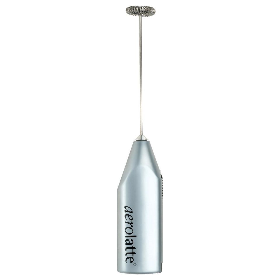 Aerolatte steam-free milk frother handle offers comfortable grip for quick frothing.