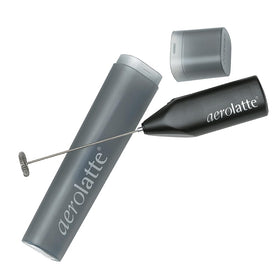 Aerolatte steam-free frother in action for rich foam without electricity.