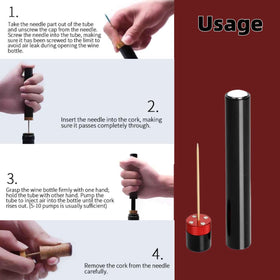 Aeropop air-pump action demonstrating quick cork pop.