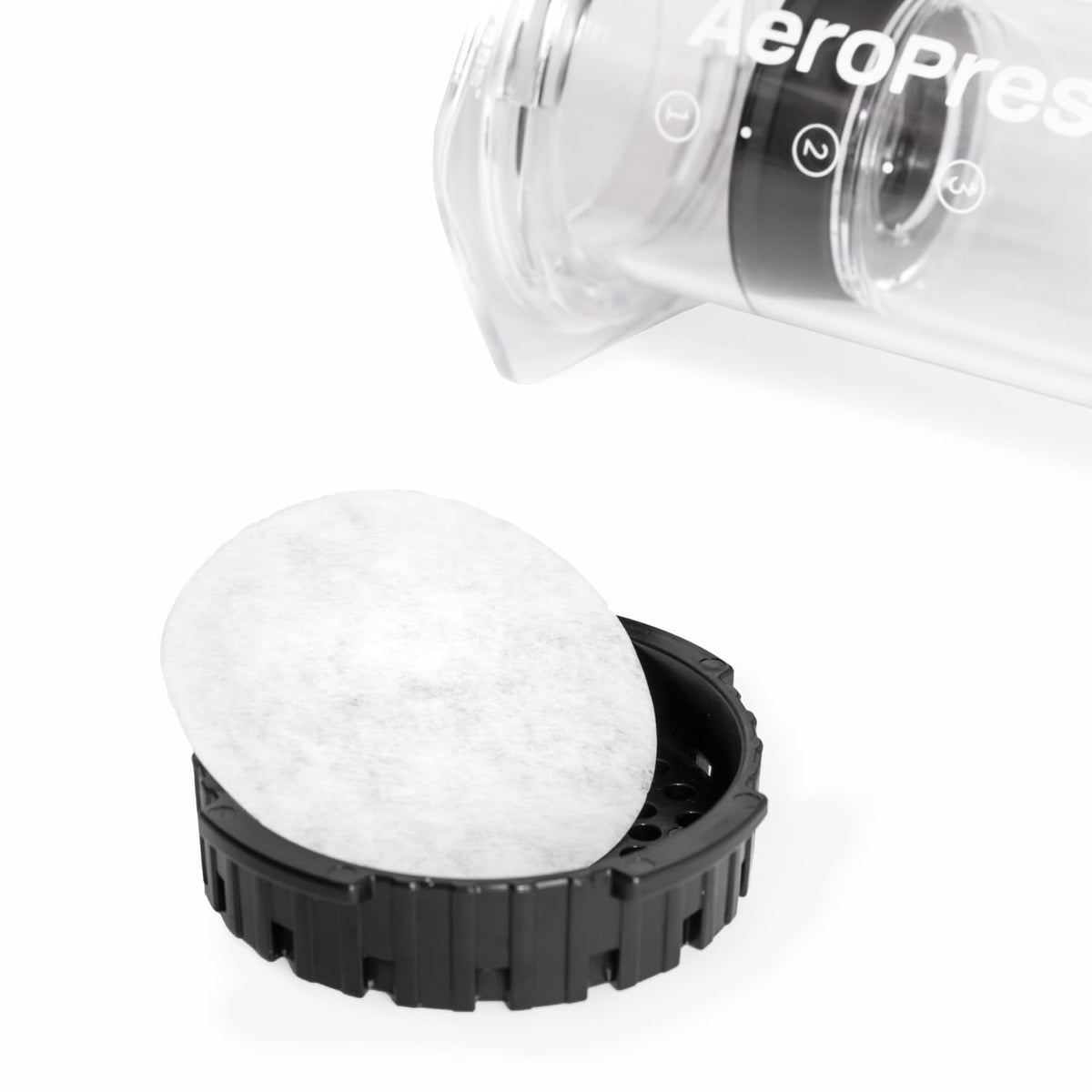 AeroPress biodegradable filter paper emphasizes eco-friendly, compostable brewing.