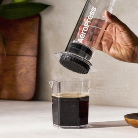 AeroPress Clear XL is compact, travel-ready design that fits in a backpack.