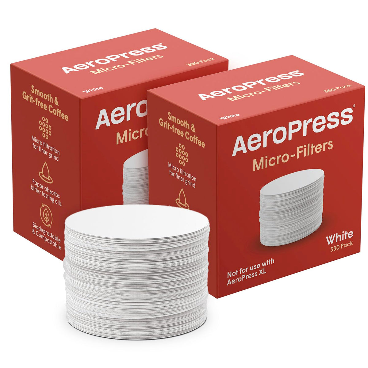 AeroPress filters white paper pack 700-count for clean, taste-focused brews.