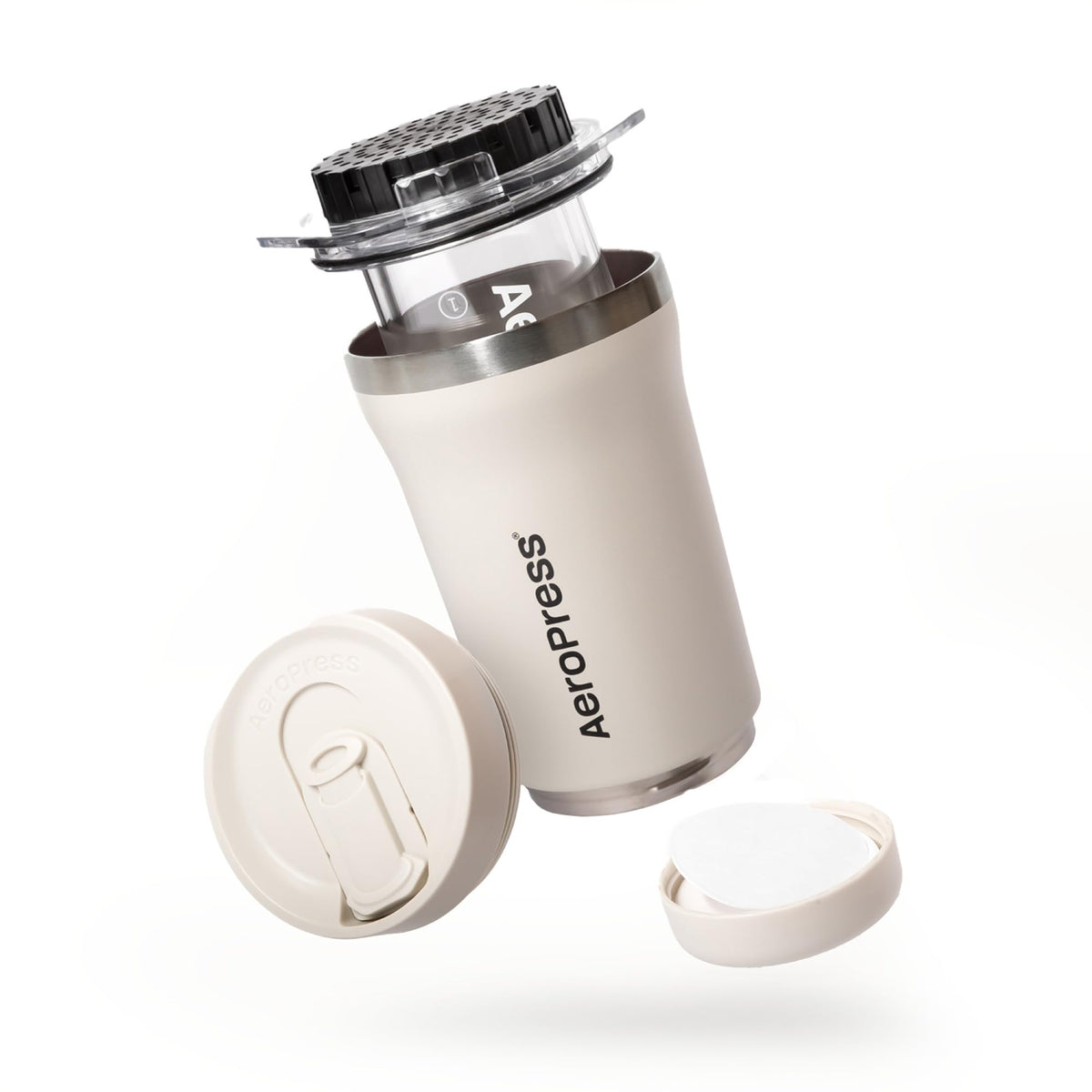 AeroPress Go Plus espresso-style brew delivering rich flavor in minutes.