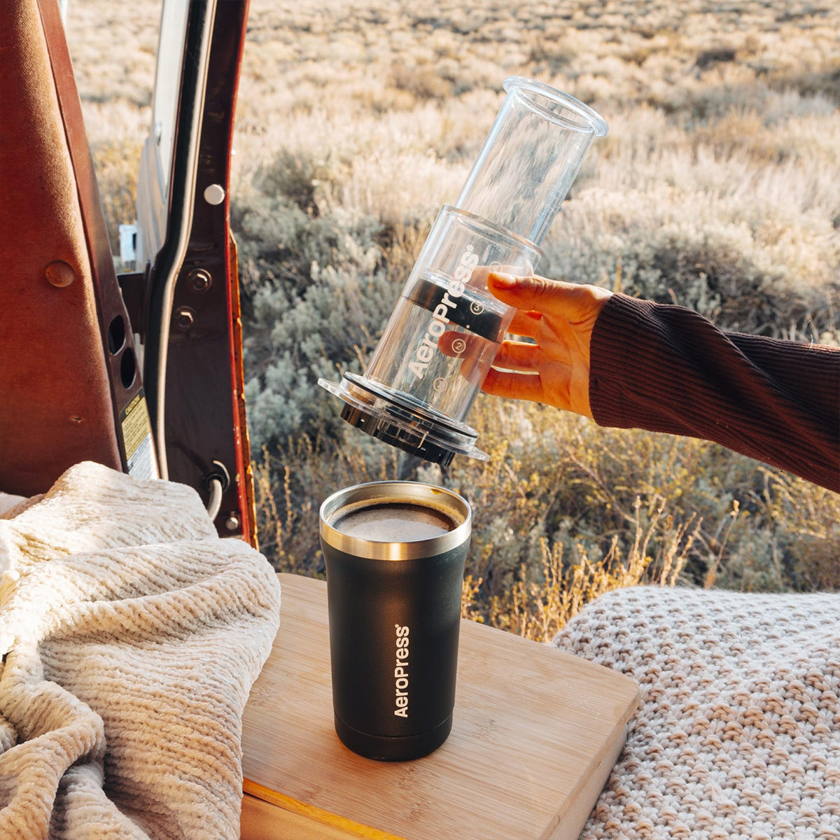 Compact setup enables satisfying coffee anywhere—office, camping, or road trips.