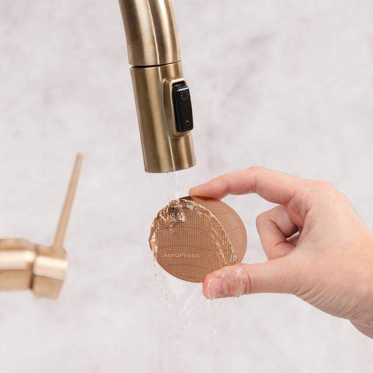 AeroPress reusable filter ready for daily home brews.