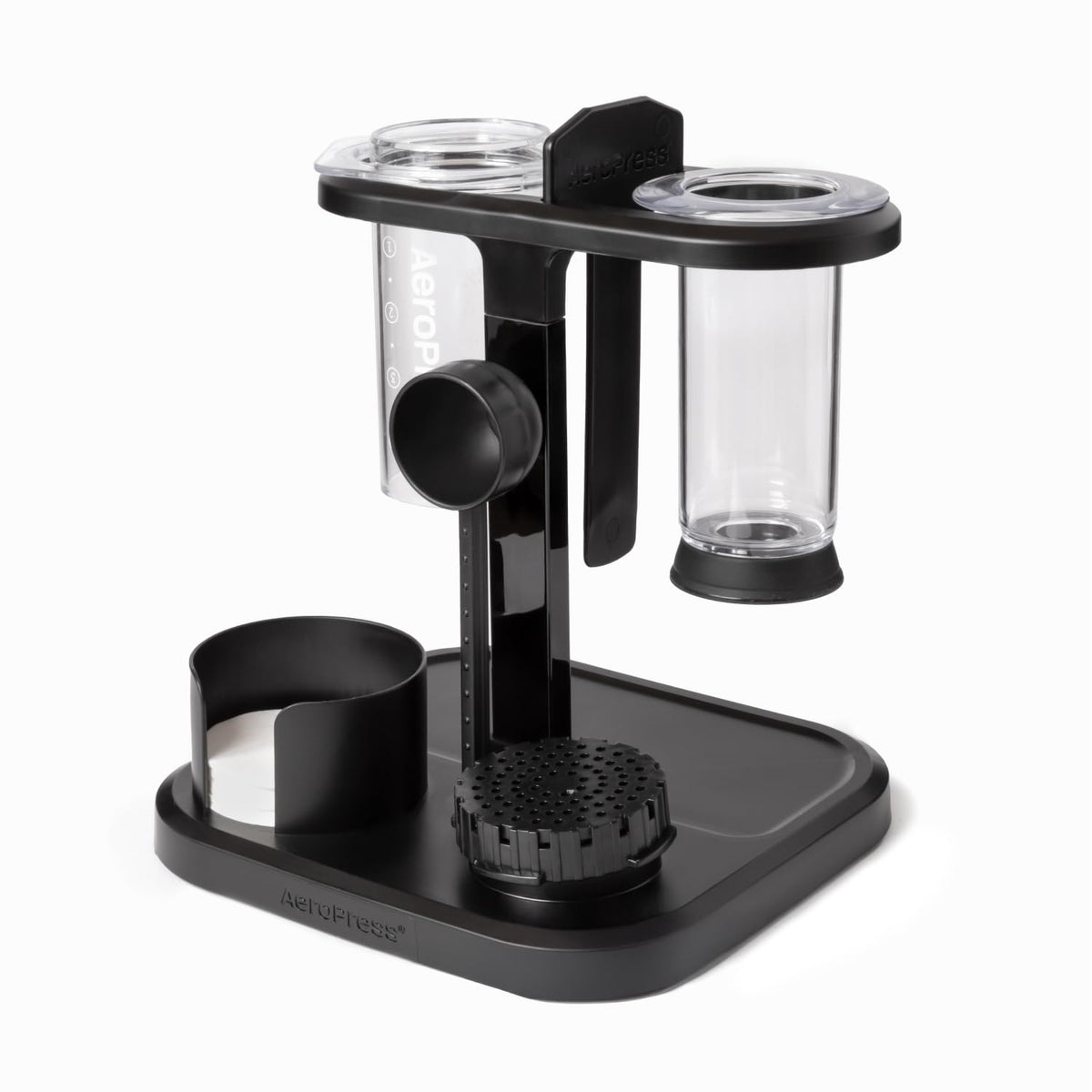 AeroPress Organizer Stand front view—compact, neat coffee station for clutter-free countertops.