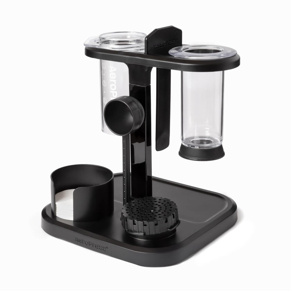 AeroPress Organizer Stand front view—compact, neat coffee station for clutter-free countertops.
