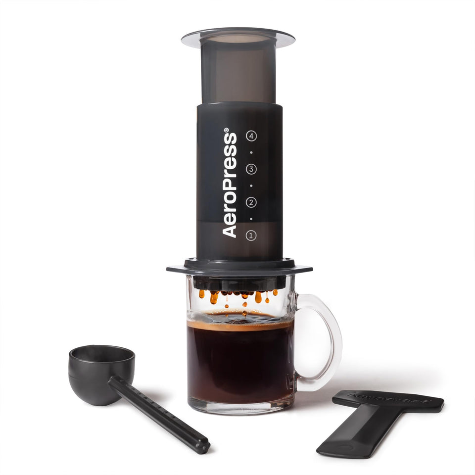 AeroPress Original chamber shows the brew chamber for smooth, grit-free coffee on the go.