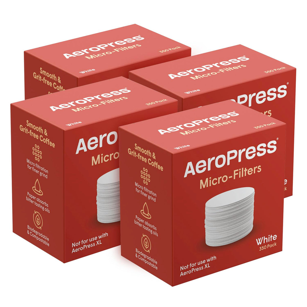 AeroPress white paper micro-filters close-up for compostable filtration.